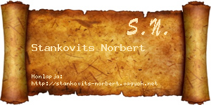 Stankovits Norbert névjegykártya